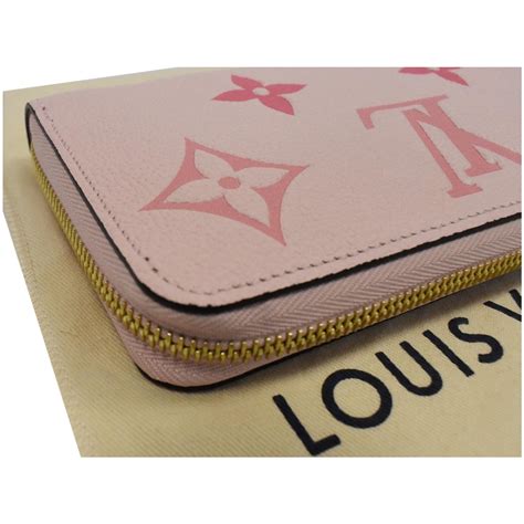 louis vuitton monogram wallet pink inside|authentic louis vuitton zippy wallet.